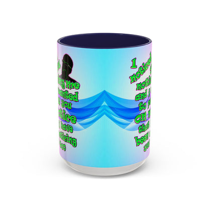 noticed you noticing - Accent Mug (light blue-pink wave)