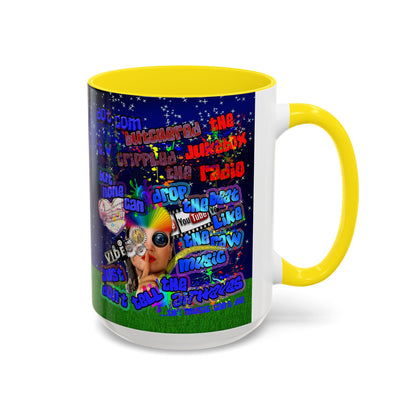drop the beat - Accent Mug ('snoops' background)