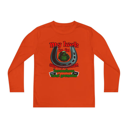 my luck - Youth Long Sleeve Competitor Tee
