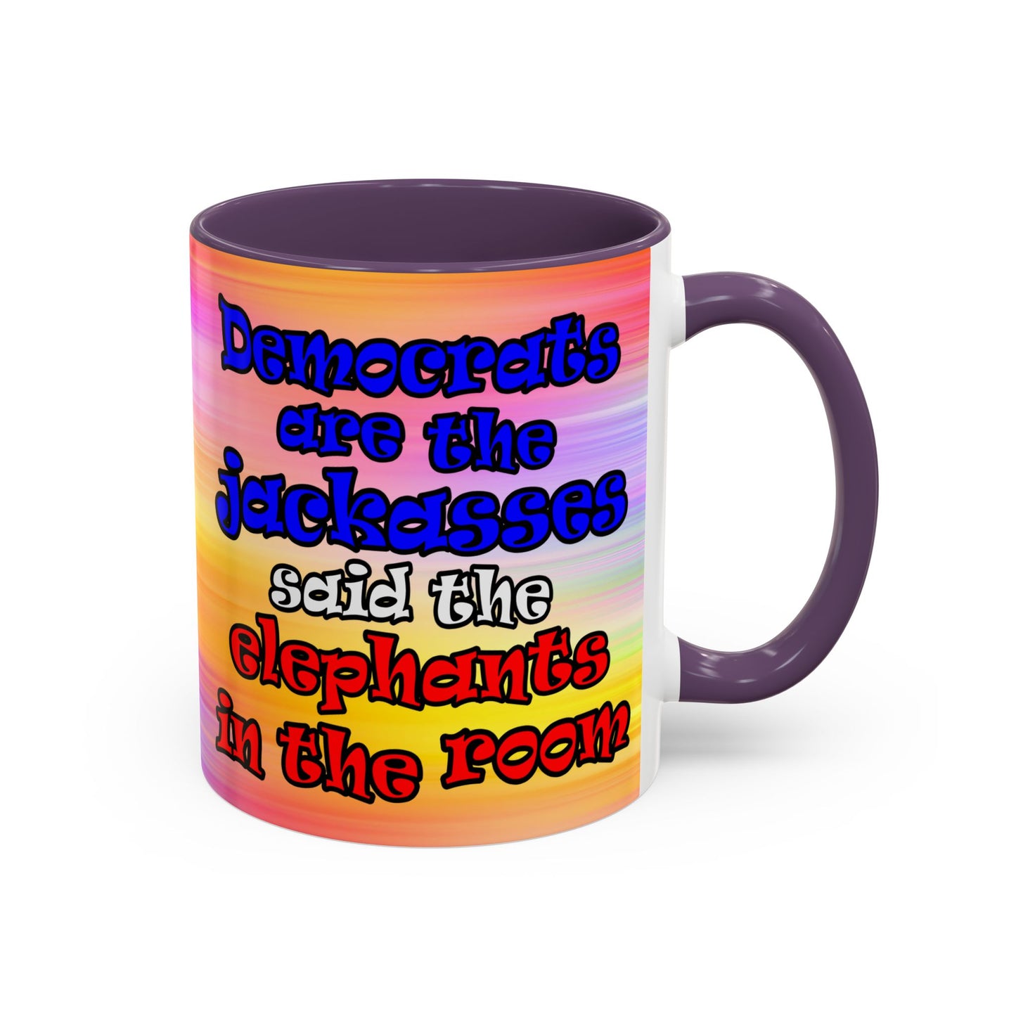 donkeys and elephants - Accent Mug (color blur)