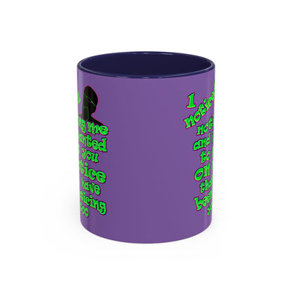 noticed you noticing - Accent Mug (light purple)