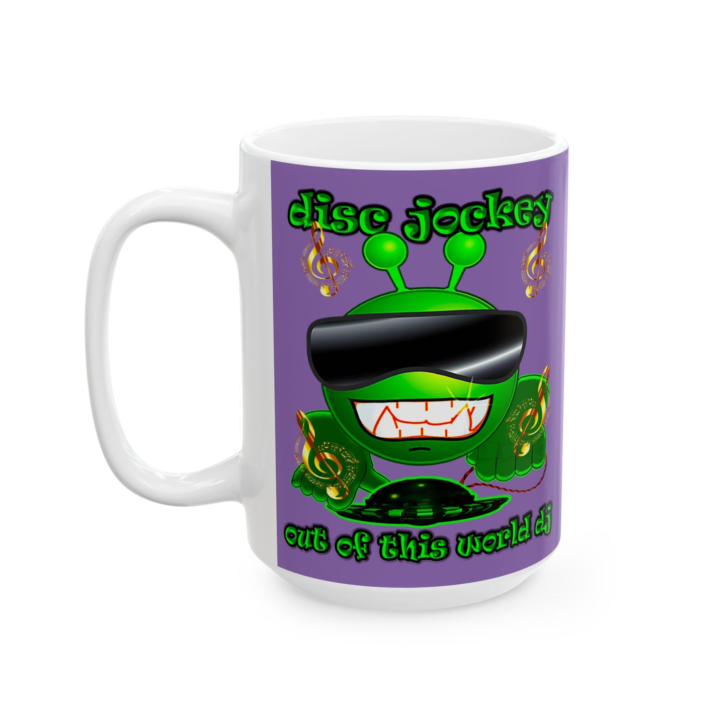 disc jockey - White Mug (light purple)