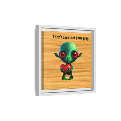 I don't care that your grey - framed canvas art (butterscotch wood finish)