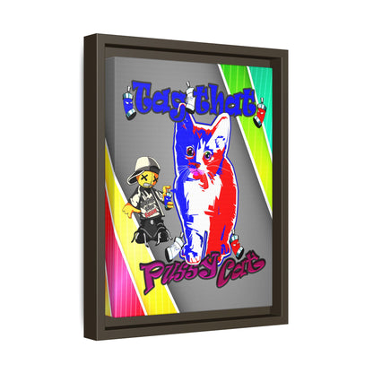 tag that - framed canvas art (rainbow split)