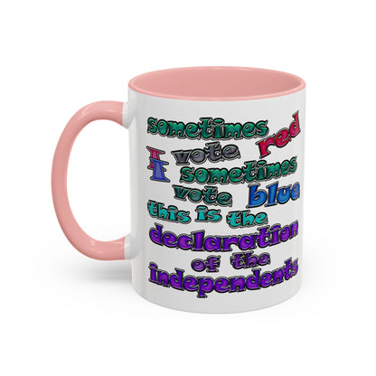 declaration of the independents - Accent Mug (white)