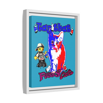 tag that - framed canvas art (turquoise)