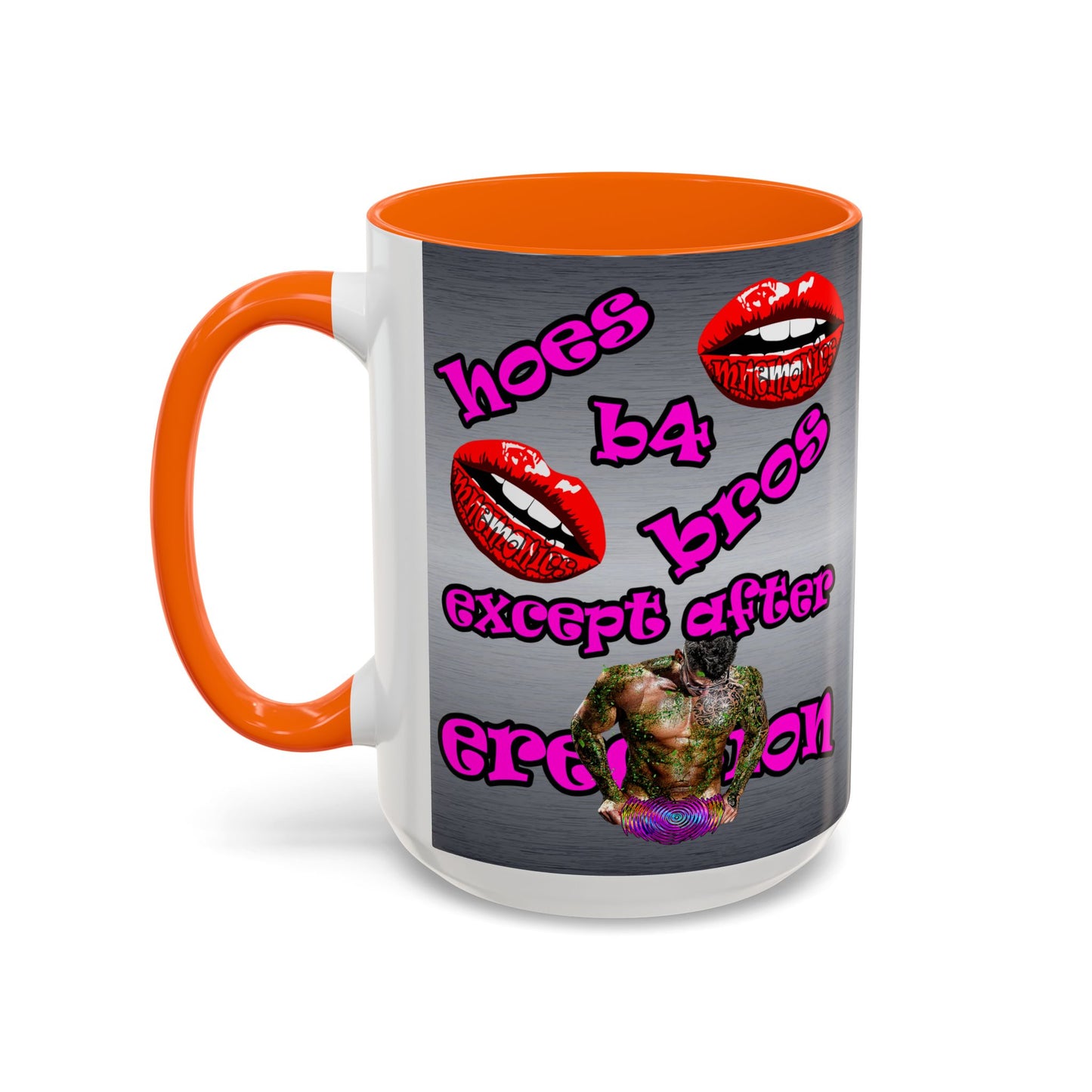 hoes b4 bros - Accent Mug (brushed nickel)