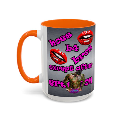 hoes b4 bros - Accent Mug (brushed nickel)