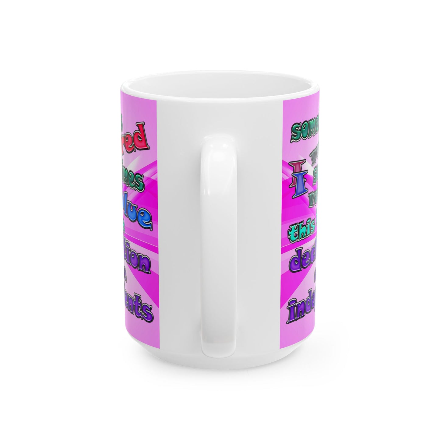 declaration of the independents - White Mug (light blue-pink wave)