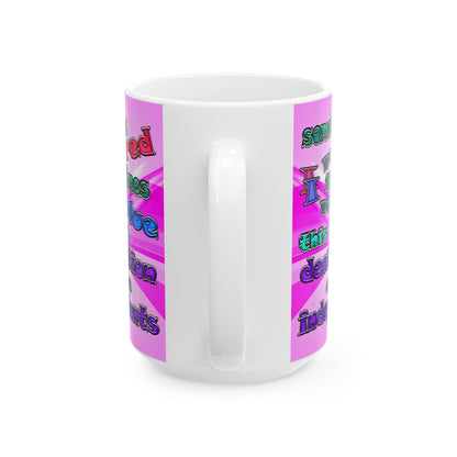 declaration of the independents - White Mug (light blue-pink wave)