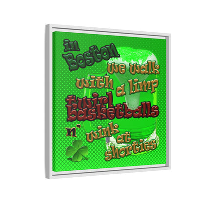 celtics logo - framed canvas art (logo green)