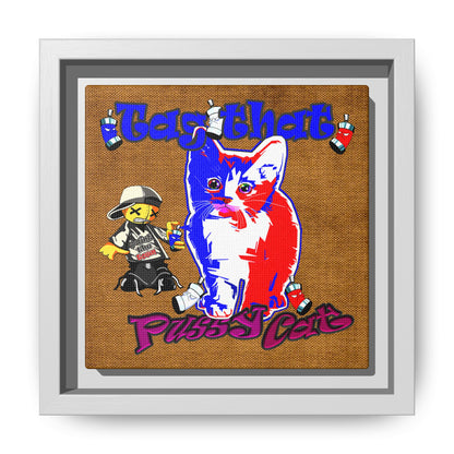 tag that - framed canvas art (brown papyrus)