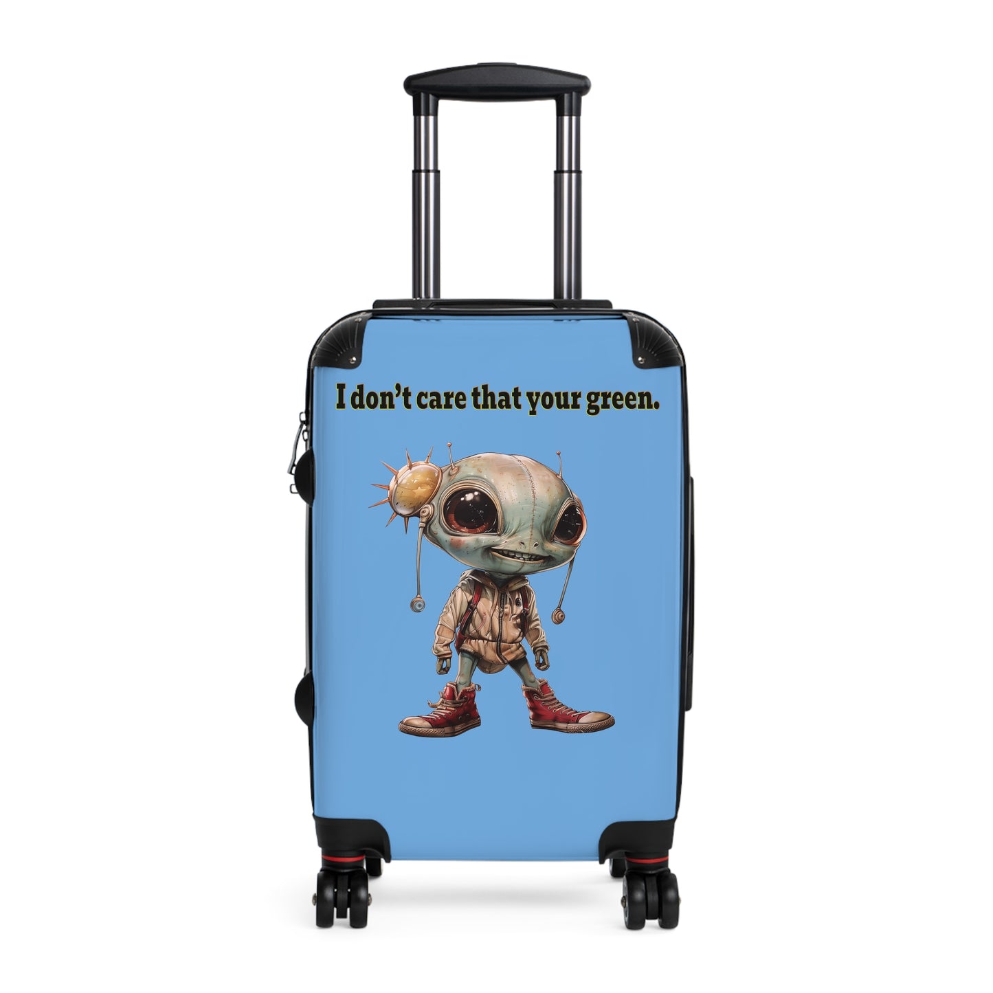 I don't care that your green - Suitcase (light blue)