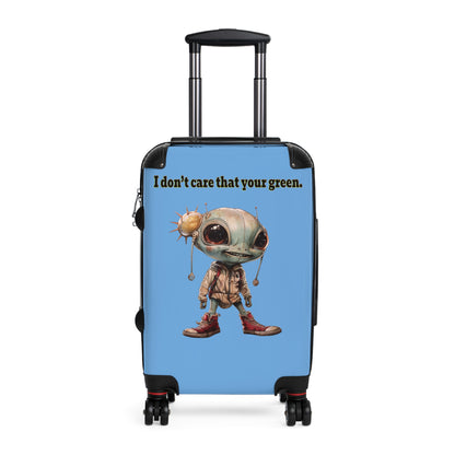 I don't care that your green - Suitcase (light blue)