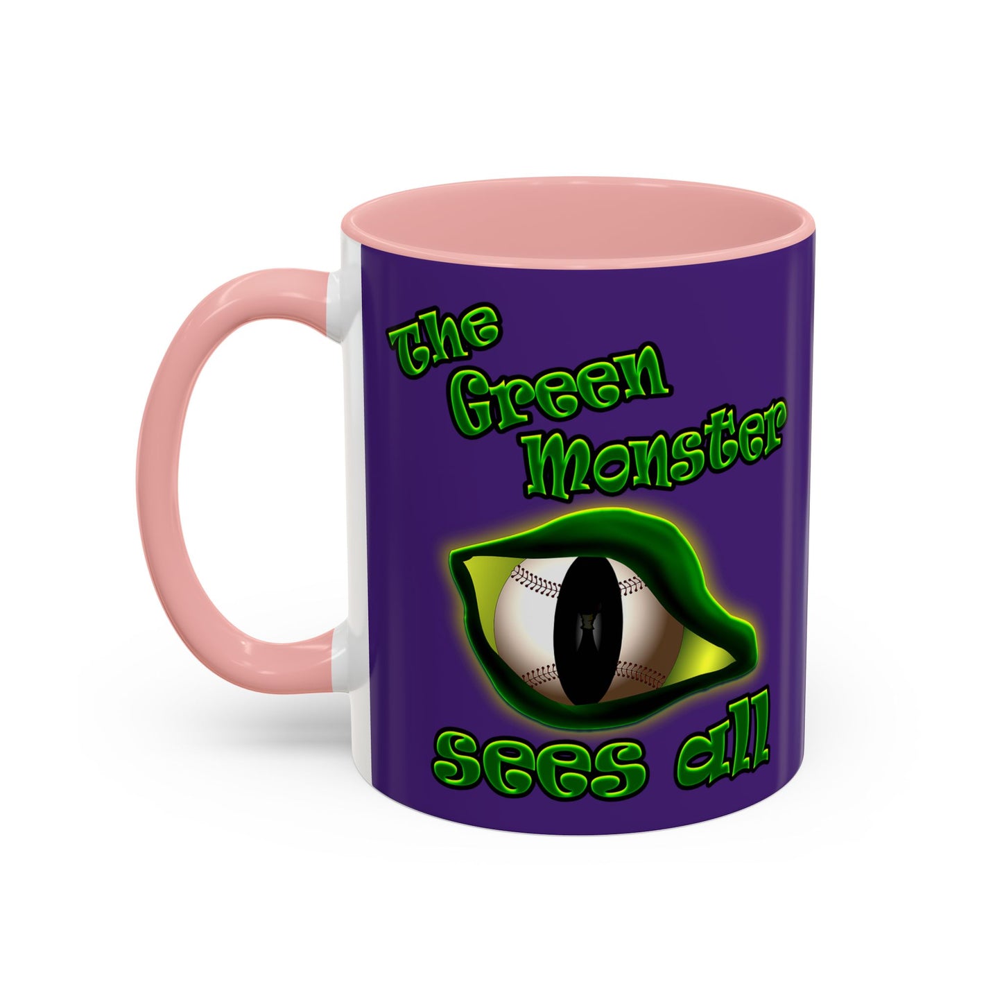 green monster - Accent Mug (purple)