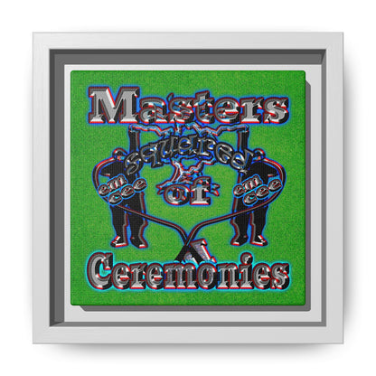 em cee squared - framed canvas art (green turf)