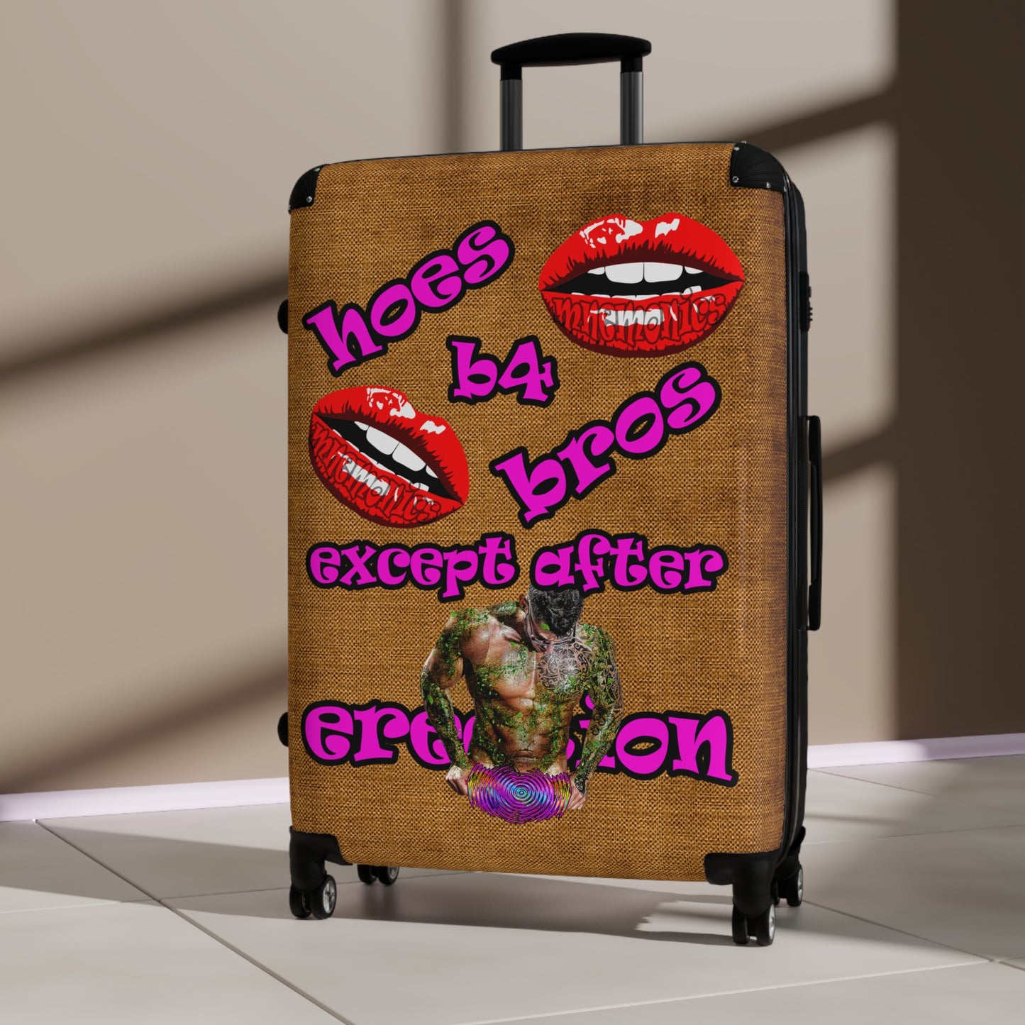 hoes b4 bros - Suitcase (brown papyrus)