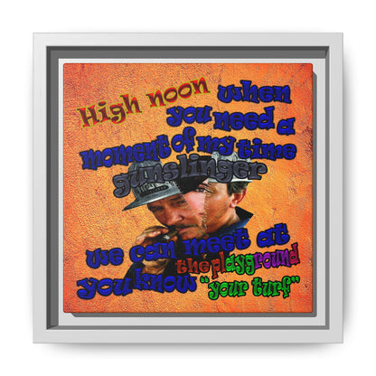 high noon - framed canvas art (burnt orange)