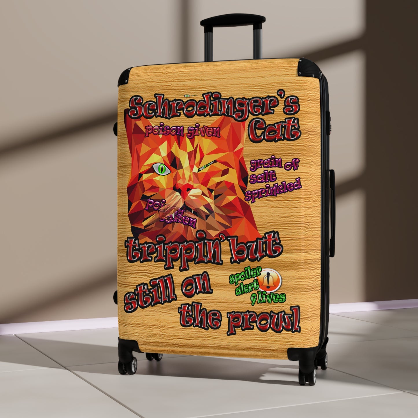 schrodinger's cat - Suitcase (butterscotch wood finish)