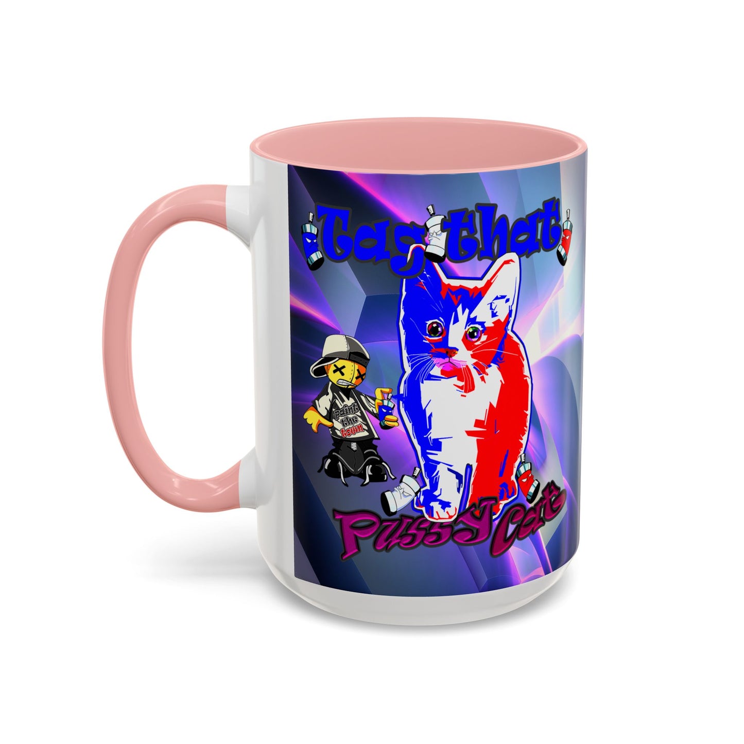 tag that - Accent Mug (grey-pink wave)