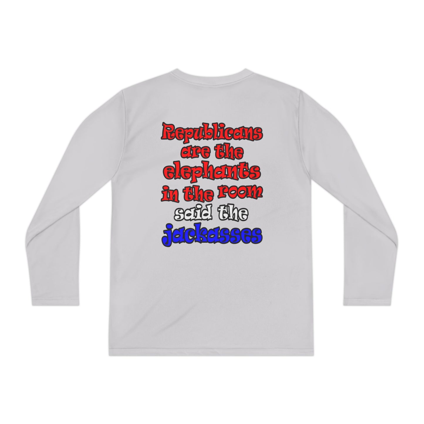 donkeys and elephants - Youth Long Sleeve Competitor Tee