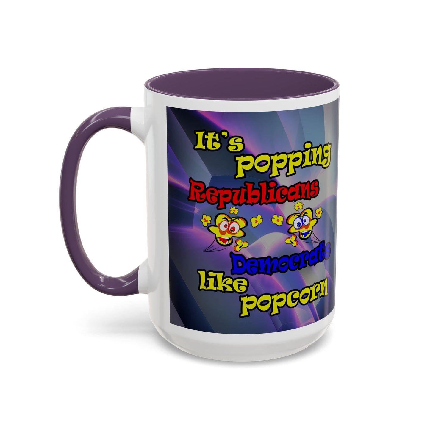 popping like popcorn - Accent Mug (grey-pink wave)