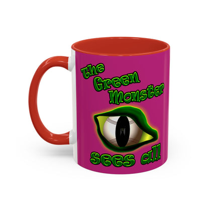 green monster - Accent Mug (pink)