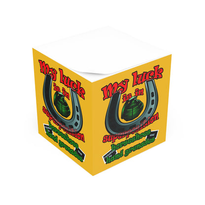 my luck - note cube (yellow)