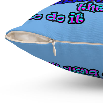doggystyle - Spun Polyester Square Pillow - (light blue)