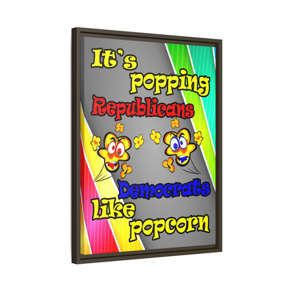 popping like popcorn - framed canvas art (rainbow split)