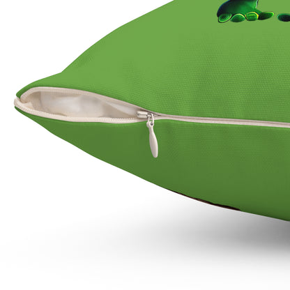 I don't care that your grey - Spun Polyester Square Pillow - (green)