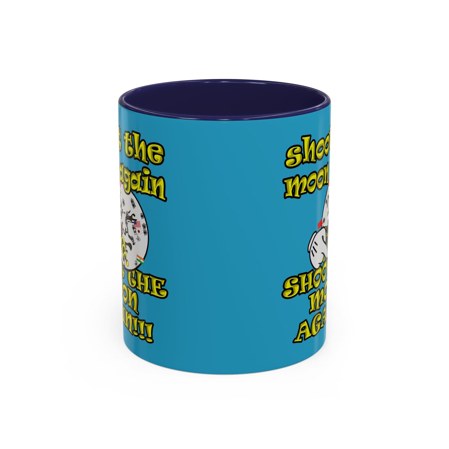 shoot the moon again - Accent Mug (turquoise)