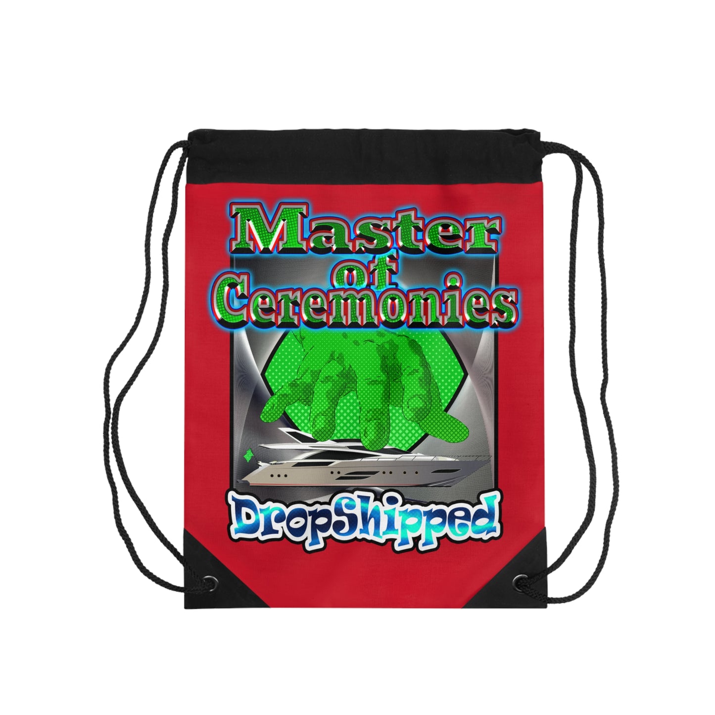 logo - Drawstring Bag (dark red)