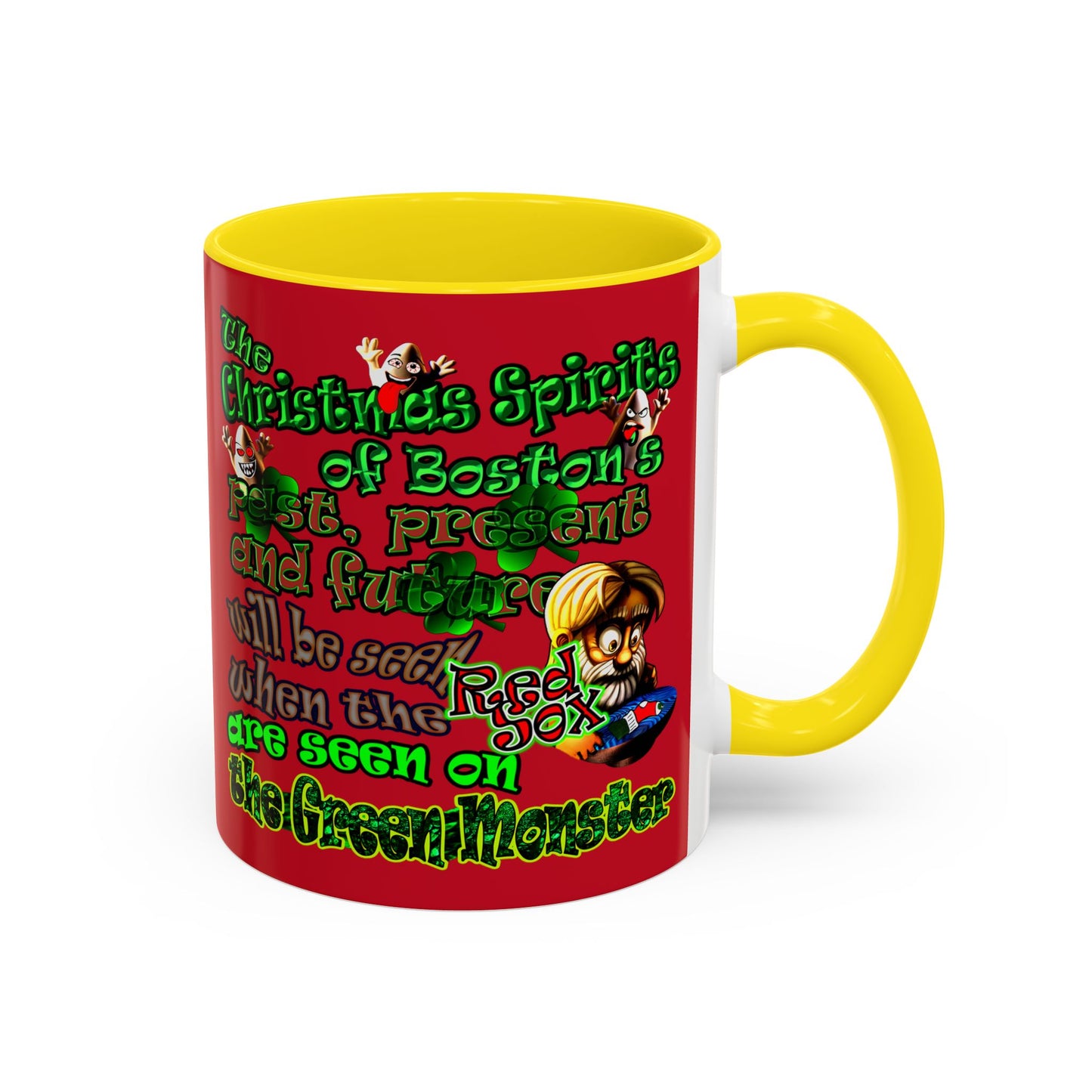 christmas spirits of boston - Accent Mug (dark red)