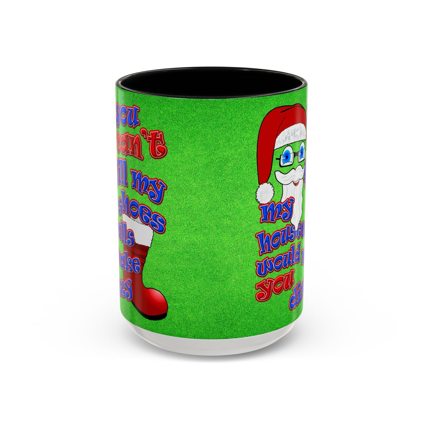santa's shoes - Accent Mug (green turf)