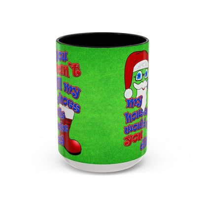 santa's shoes - Accent Mug (green turf)