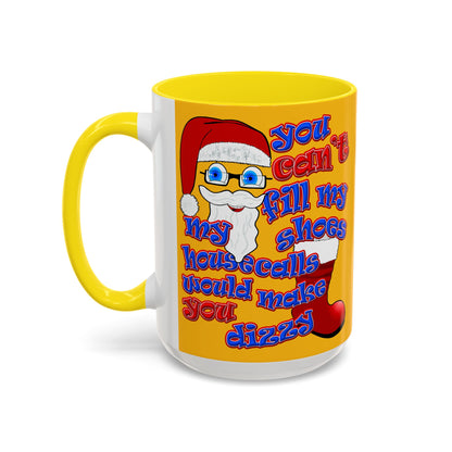 santa's shoes - Accent Mug (yellow)