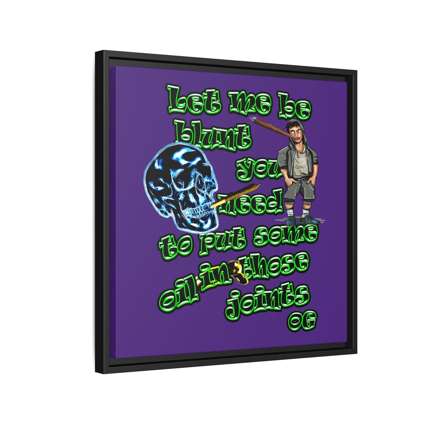 og - framed canvas art (purple)