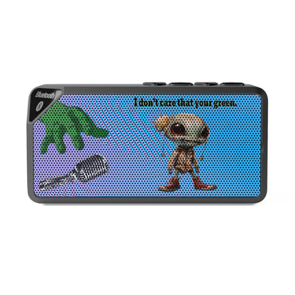 I don't care that your green - Jabba Bluetooth Speaker (light blue-purple wave)