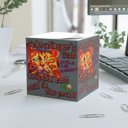 schrodinger's cat - note cube (dark grey)