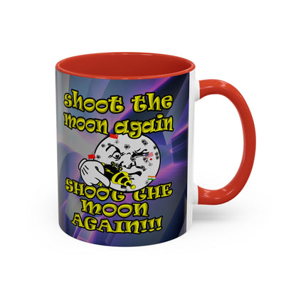 shoot the moon again - Accent Mug (grey-pink wave)