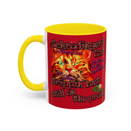 schrodinger's cat - Accent Mug (dark red)