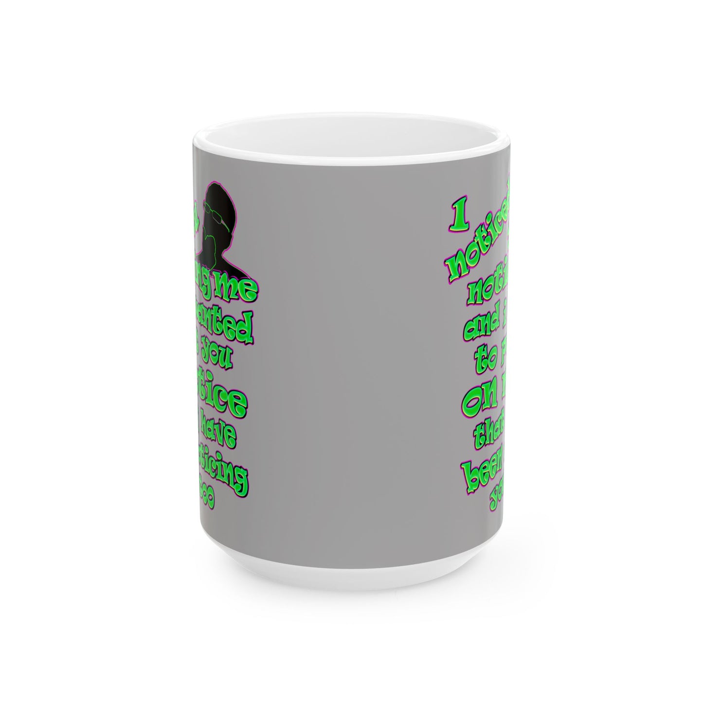 noticed you noticing - White Mug (light grey)