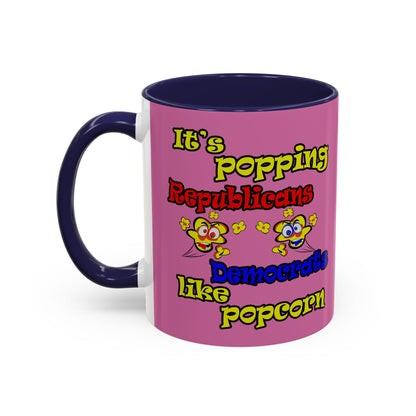 popping like popcorn - Accent Mug (light pink)