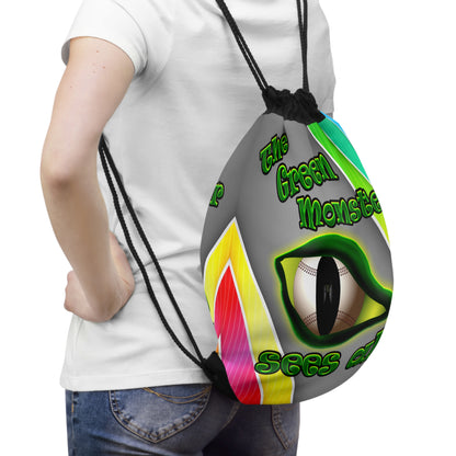 green monster - Drawstring Bag (rainbow split)