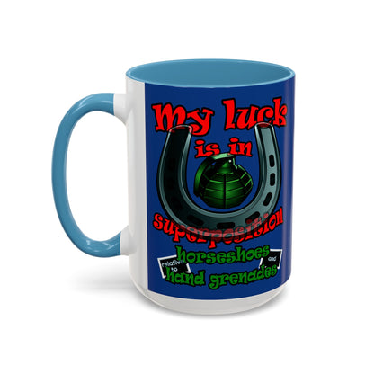 my luck - Accent Mug (dark blue)