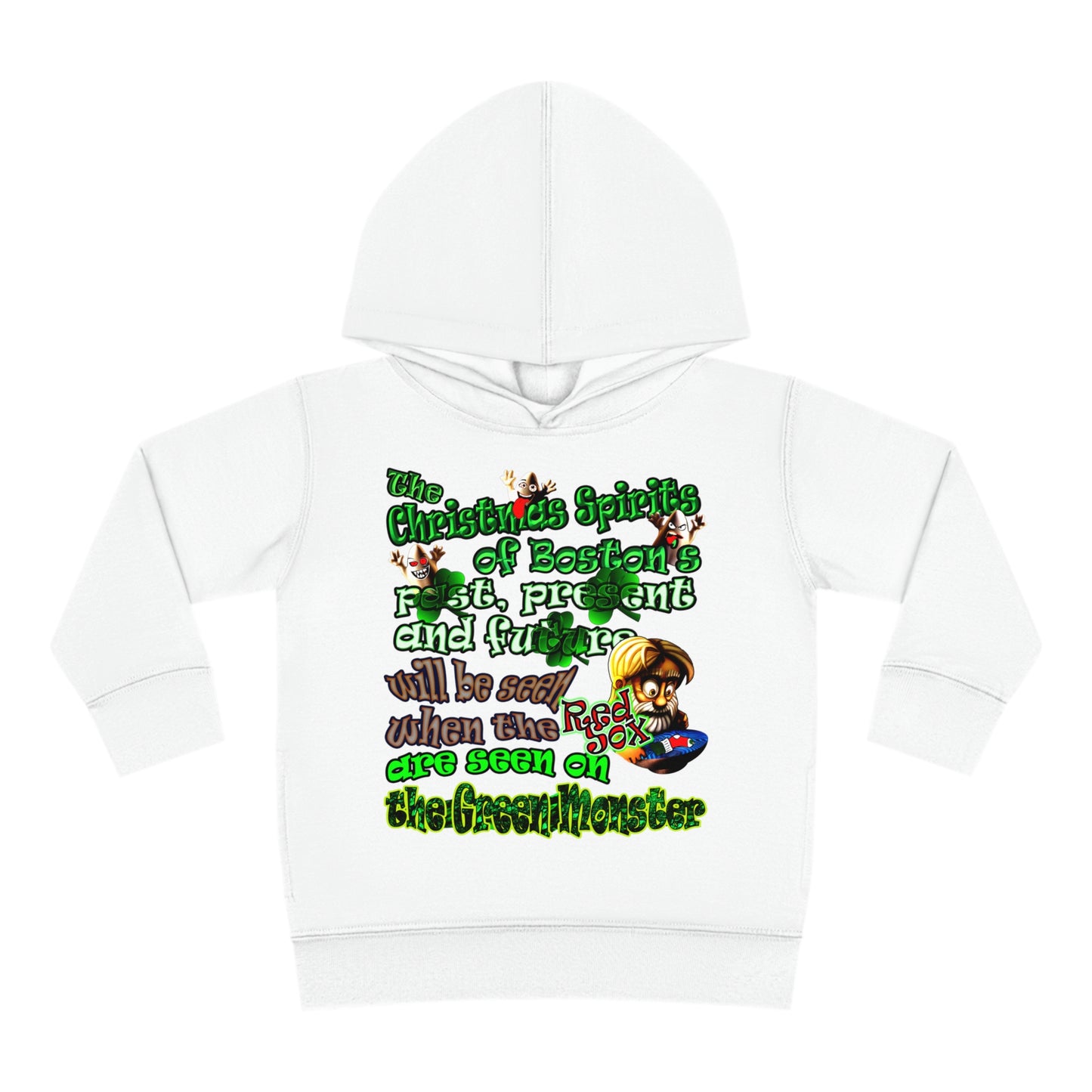 christmas spirits of boston - Toddler Pullover Fleece Hoodie