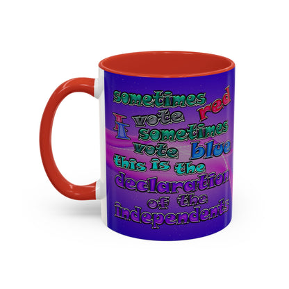 declaration of the independents - Accent Mug (purple-pink wave)