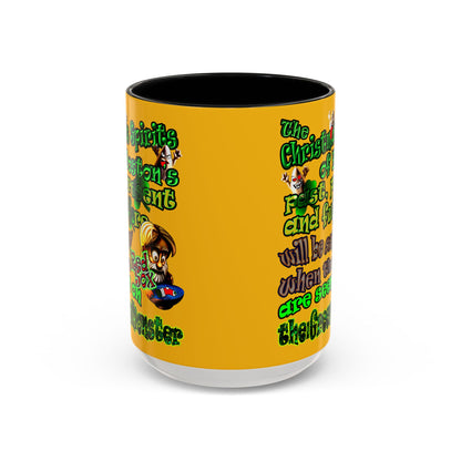christmas spirits of boston - Accent Mug (yellow)