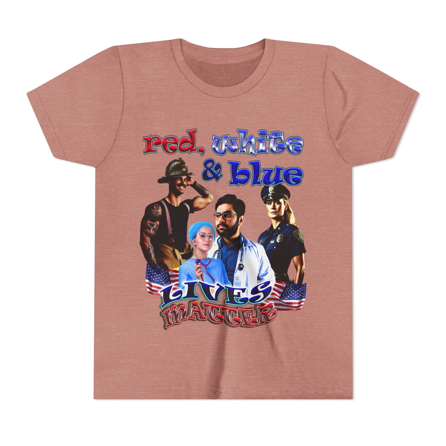 rw&b lives matter - Youth Short Sleeve Tee